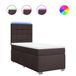 vidaXL Boxspringbed met matras, donkerbruin, 140x200 cm, gestoffeerd