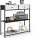 VASAGLE Console étroite avec 2 tiroirs en tissu, 24 x 76 x 80 cm