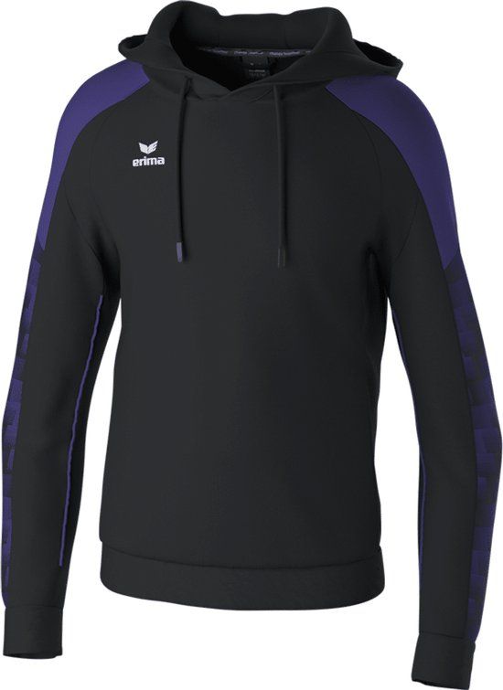 Erima Evo Star Sweatshirt Met Capuchon Heren - Zwart / Violet | Maat: XL