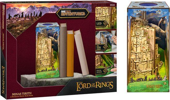 Revell Tiny Adventures Lord of the Rings Minas Tirith Boekhoekje met LED Verlichting Modelbouw Houten 134 Onderdelen Niveau 3