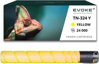 Evoke TN-324Y Geel Toner Cartridge - 26000 Pagina's - Compatibel met Konica Minolta Bizhub C258, C308, C368