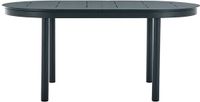 Vente-unique Aluminium Tuinset: Uitschuifbare Tafel (170/220 cm) en 6 Stapelbare Fauteuils - Antraciet - LOTTYS