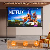 XBJ Écran de projecteur portable de 72 pouces avec trépied