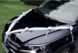 PartyDeco ruban organza pour voiture de mariage Roses - Mariage - blanc - 2x pièces - just married