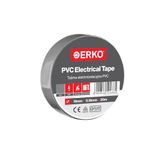 ERKO PVC Isolatietape 19mm x 20m, Grijs