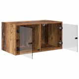 vidaXL Wandkasten, 2 stuks, 68 x 37 x 35 cm, Bewerkt hout, Oud Hout