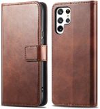 imoshion Luxe Bookcase - Geschikt voor Samsung Galaxy S22 Ultra - Donkerbruin