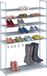Merkloos Relaxdays schoenenrek - 6 etages - 20 paar - 7 laarzen klemmen - 99 cm breed - hoog - grijs