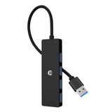 USB HUB, USB-dockingstation, USB 3.0 5 GBPS HUB, ultradunne draagbare data-hub, 4-in-1 USB-hub met 4 x USB 3.0, compatibel met Windows, macOS, Linux, Chrome OS-systemen