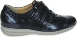 Durea 6155 H Baskets basses Femme Bleu Cuir Nubuck Velcro