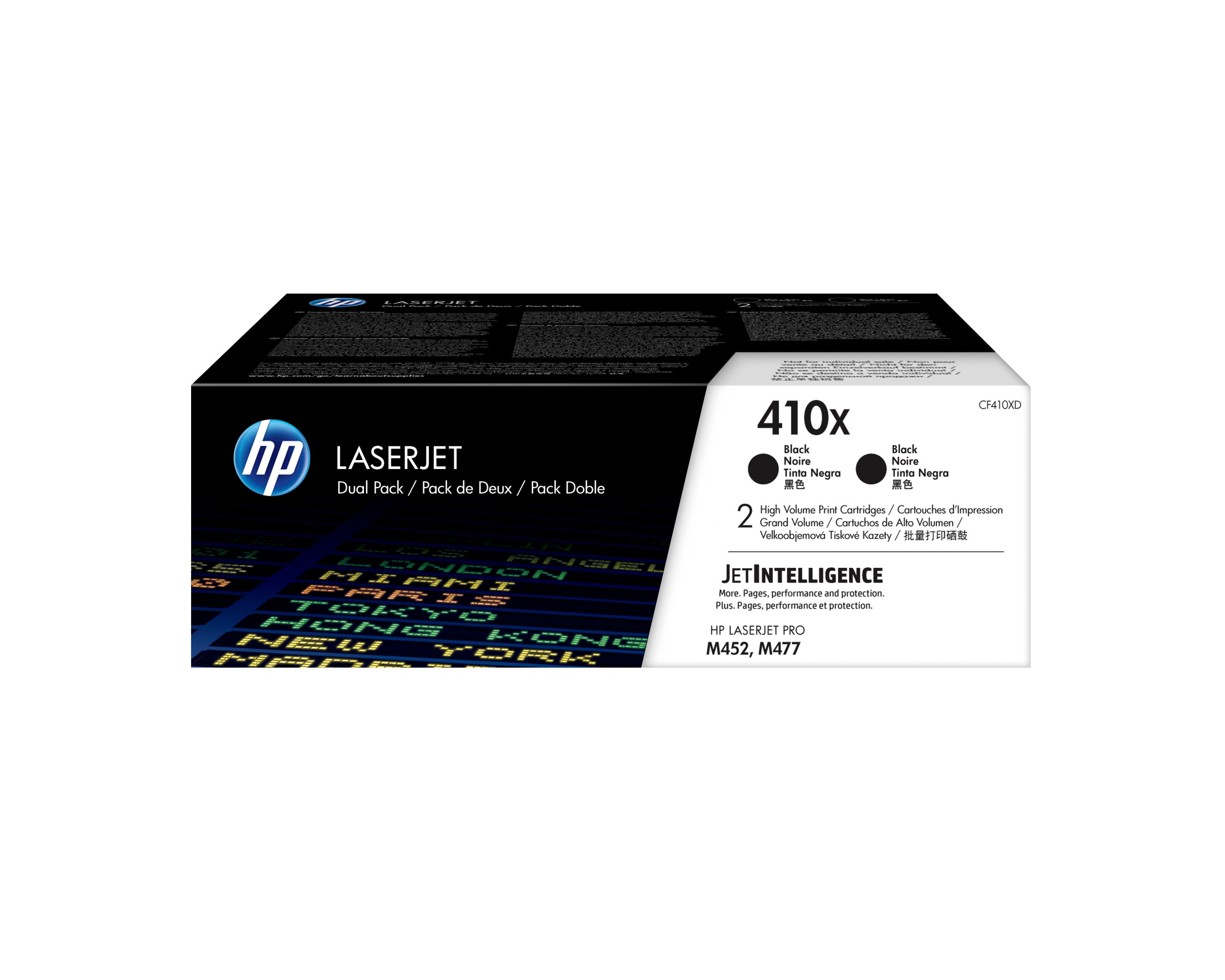 HP 410X High-Capacity Black Toner Cartridges - 2 Pack