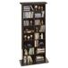 VEVOR Bibliothèque Étagère, Meuble de Rangement Multimédia à 8 Niveaux, Armoire Biblio pour CD, DVD, Livres, Jeux, Collections, Étagères Réglables pour Bureau, Chambre, Salon, 559x222x1295 mm, Marron