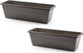 PlasticForte Plantenbak - 2 stuks - Antraciet grijs - Rechthoekig - 50 x 17 x 15 cm