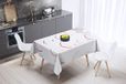 Bonamaison Tafelkleed, Anti-Mold, Sneldrogend, Waterdicht, 100% Polyester Tafellaken, Willekeurig patroon, 140 x 140 Cm