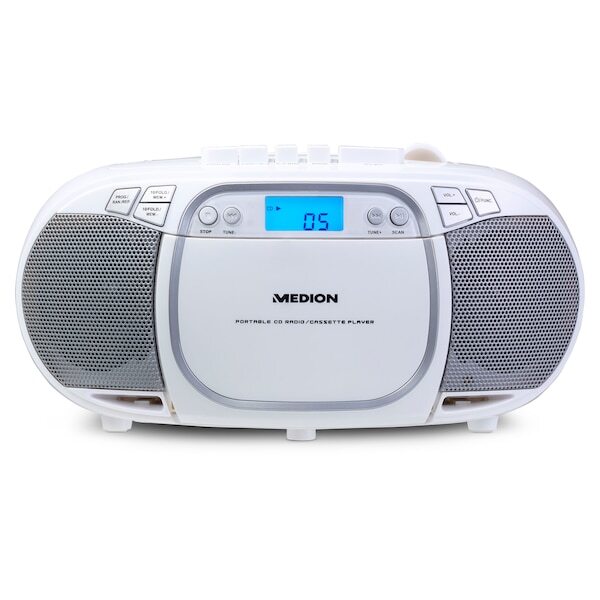 Medion LIFE E66476 Boombox | CD/MP3-speler | LC-display | PLL-FM | muziekweergave vanaf USB-stick | 2 x 20 Watt max.