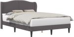 vidaXL Bedframe met hoofdeinde Grijs 140 x 200 cm Kunstleer