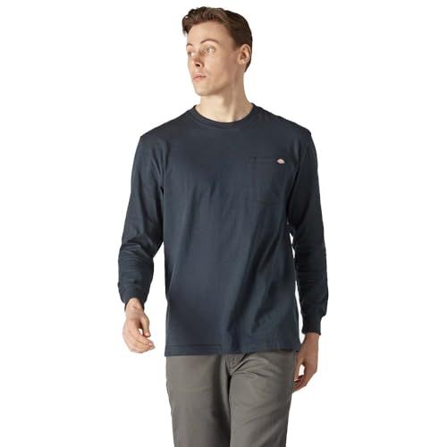 Dickies Heren Zwaar Shirt Met Lange Mouwen Met Zak - Donkernavair - L