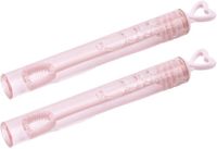 PartyDeco Bellenblaas pour mariage/fête de mariage - 96x pièces - bouteilles à distribuer - rose avec cœur