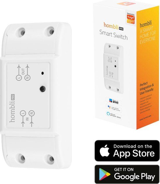 Hombli Smart Switch - Wifi Schakelaar - Bediening via Mobiele App - 2300W