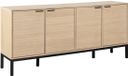 Giga Living Dressoir Eloi - 180x40x80cm - Wit Eiken Fineer