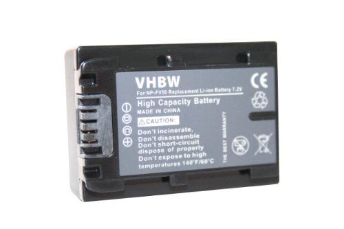 VHBW KWALITEIT BATTERIJ LI-ION geschikt voor SONY Handycam NEX-VG20, NEX-VG20E enz. vervangt NP-FV30, NP-FV40, NP-FV50 met infochip