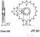 JT Sprockets JTF331.15 15T stalen voortandwiel
