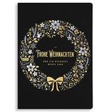 Art Nuvo – Exclusieve kerstkaarten nr. 48 – set van 10 gelijke kaarten, 120 x 170 mm, vergulde en geperste kerstmotieven – gemaakt van sieradenpapier en kleurrijk papier met inzetstukken