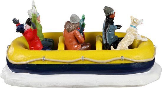 Lemax Snow Rafting Kersthuisjes & Kerstdorpen - Resin - 8 x 13.5 x 5.9 cm
