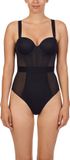 DKNY Sheers Strapless Bodysuit Dames Zwart C80
