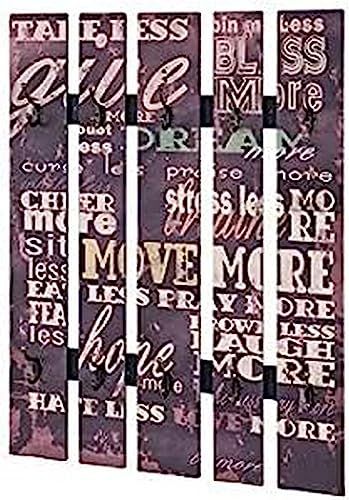 HAKU Möbel Wandkapstok - MDF - Vintagemotief - B 70 x D 9 x H 100 cm