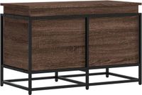 vidaXL Opbergbox met deksel 80x40x51,5 cm bewerkt hout bruin eiken
