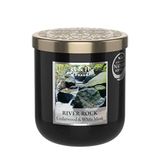 HEART & HOME - Geurkaars op basis van natuurlijke sojawas voor thuis - Klein glas Levend water en kreupelhout - Brandduur 30 uur - Cadeau, decoratie en geur voor thuis