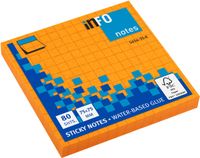 Info Notes Brilliant Info sticky notes - 80 vel - 75x75mm - geruit - oranje - IN-5654-35-K
