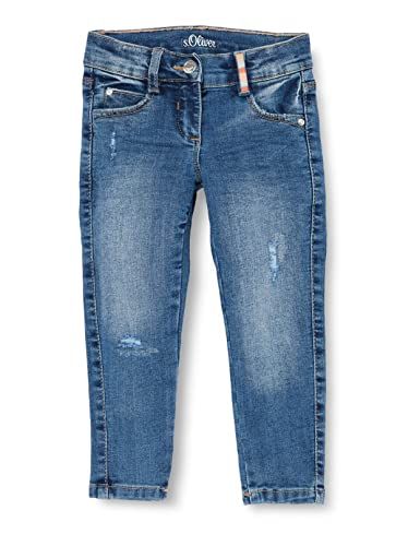 s.Oliver Junior Girl's Kathy Trousers, Blue Denim, Size 98