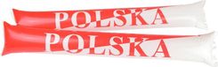 POLEN Bâtons gonflables pour fans polonais. 2 pièces.