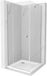 Mexen Roma cabine de douche battante 70 x 70, transparent, chrome + receveur de douche plat