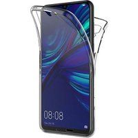 Phonillico® Hoesje voor Huawei P SMART 2019 - Transparant Volledig siliconen TPU Gel Hoesje Twee in elkaar grijpende onderdelen vooraan achter