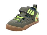 Qnuffs Sandalen 'Lerche' olijfgroen / smaragd / neongroen
