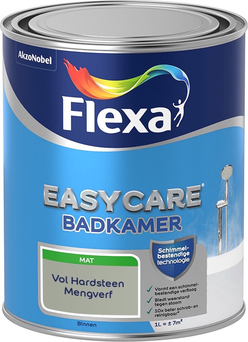 FLEXA Easycare Muurverf - Badkamer - Mat - Vol Hardsteen - 1 liter