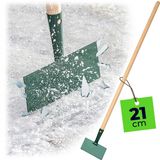 KADAX IJskrabber van versterkt staal, ijskrabber met lange steel van hout, ijsschraper, ijskrabber voor tuin, ijskrabber (breedte: 21 cm)