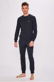 Emporio Armani Pyjama en coton stretch - Homme - Bleu marine - Taille S