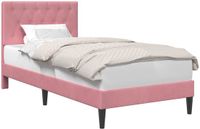 vidaXL Bedframe met hoofdeinde, Roze, 100 x 200 cm, Fluweel