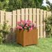 Maison Exclusive Jardinière sur pieds, aspect rouille, 30x30x30 cm, en acier corten
