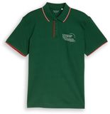 Tom Tailor Jersey poloshirt met print - Maat XL - Garden Green