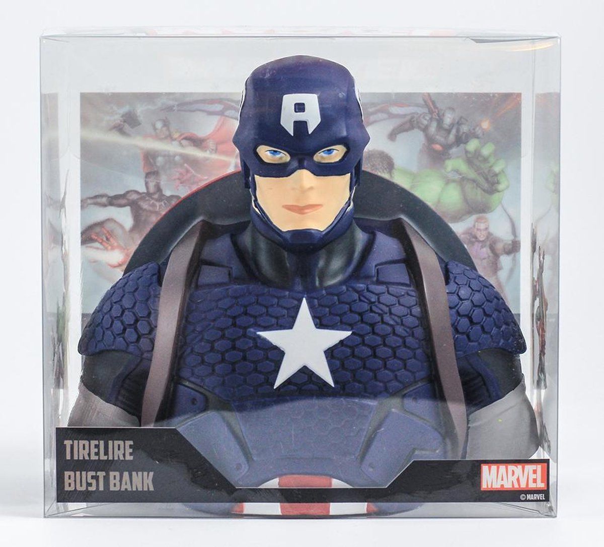 Marvel Avengers Endgame Captain America Coin Bank - 20 cm - Multicolor
