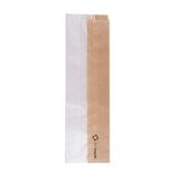 250 Eco 'Corner Window' Sandwich Bags with Window - 250 Pieces - 40 G/M2 - 9 + 5.5 x 30 cm - Natural Kraft