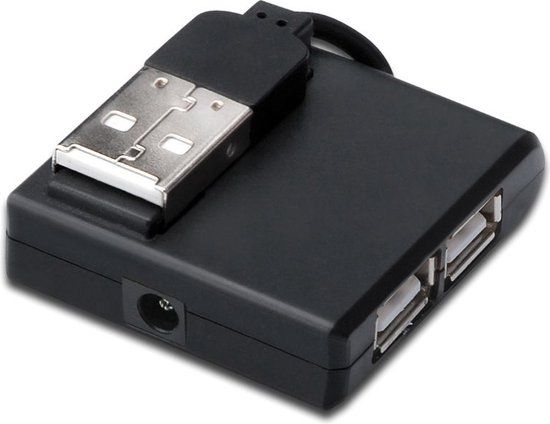 Microconnect MC-USB2.0HUB4P interface hub USB 2.0 Zwart