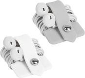 Wan GmbH Organiseur de câbles pour écouteurs et casques - Lot de 2 - Support d'écouteurs et enrouleur de câble - Gris/Blanc