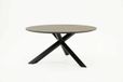 Vita - Tuintafel Rotonda 120cm rond antraciet Aluminium kruispoot Keramiek op glas