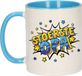 Bellatio Decorations Shoppartners Bv Stoerste opa cadeau koffiemok / theebeker wit en blauw met sterren - 300 ml - keramiek - cadeau beker / waardering mok